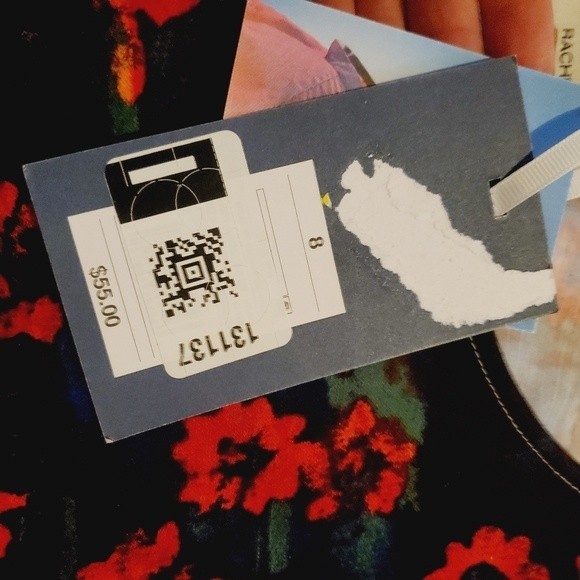 Rachel Comey Target Dark Moody Floral Print Puff Sleeve Midi Long Sleeve Dress - Picture 8 of 10